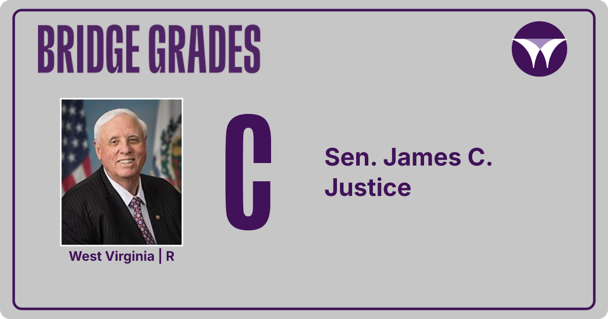 Sen. James C. Justice | Bridge Grade C (16.0) | WV | 119th Congress